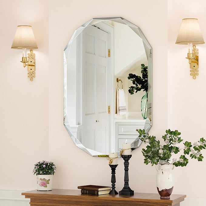 Suidia Bathroom Mirror, Frameless Bathroom Mirror - Image 9