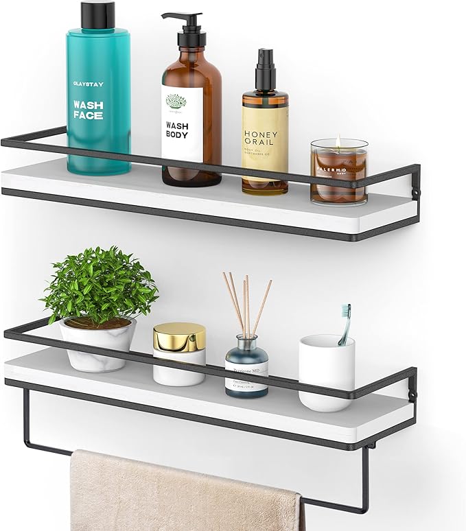 Meangood Floating Shelves Wall Mounted Set of 2, Wall Shelf by Meangood