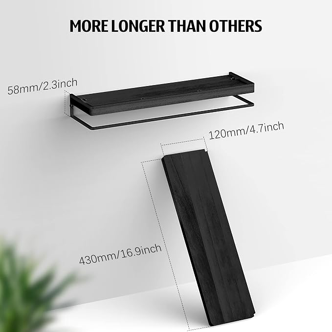 Meangood Floating Shelves Wall Mounted Set of 2, Wall Shelf - Image 3