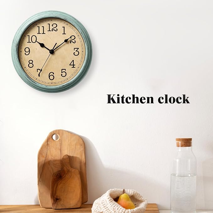 Wall Clock, 9 Inch Silent Wall Clocks Battery Operated, Decorative Clocks - Image 5