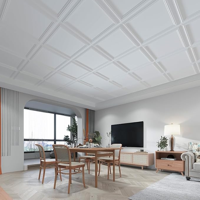 Art3d 36-Pack Drop Relief Ceiling Tiles - Image 4