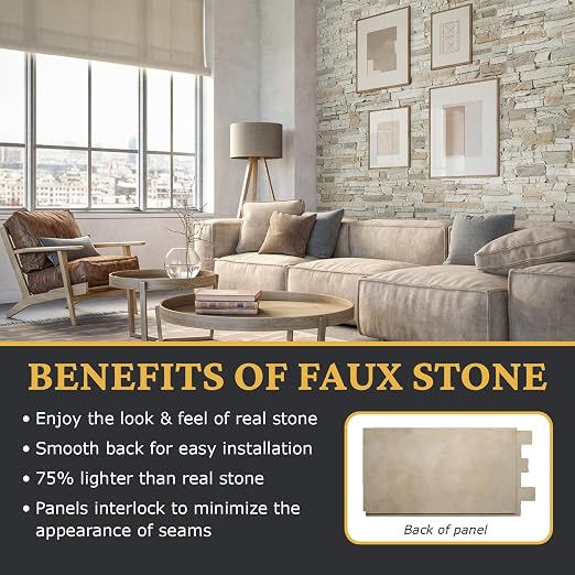 AZ Faux High-Density Polyurethane Faux Stone Wall Covering Panels - Image 4
