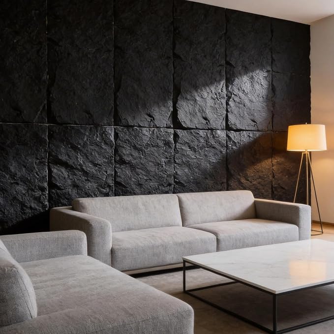 BEAUTYPEAK 3D Faux Stone Wall Panels, Home & Office Accent Wall, Easy Install - Image 6