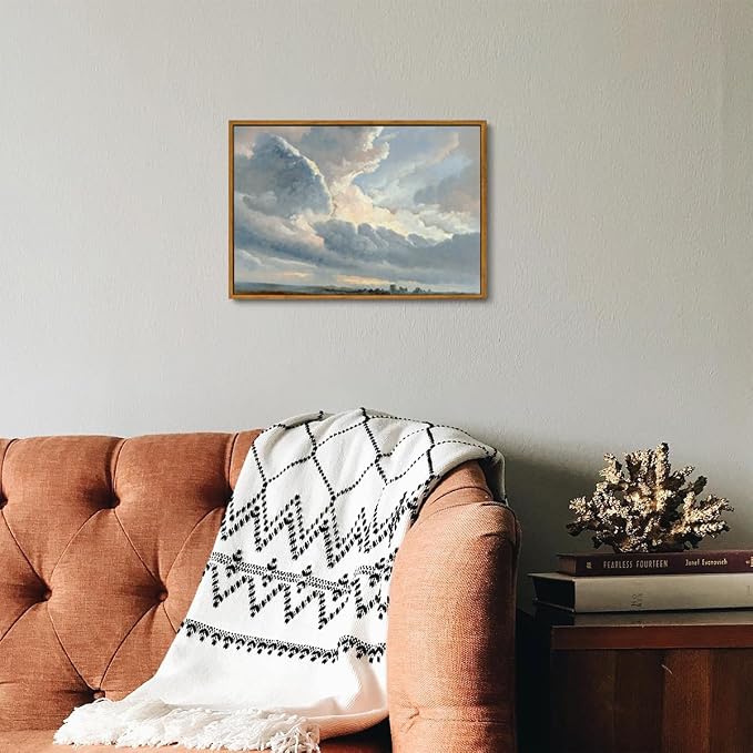 OIQArtOIQ Vintage Landscape Canvas Wall Art Framed Natural Scenery Painting - Image 5