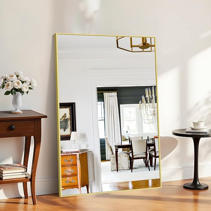 KOCUUY Large Gold Bathroom Mirror, 60x40 Inch Rectangular Mirror - Image 4