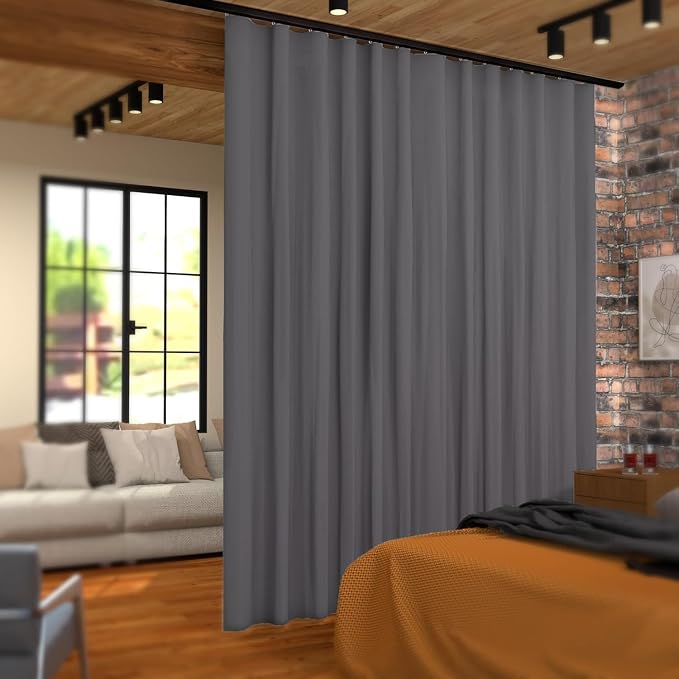 hoeflife Room Divider Curtains Blackout Floor to Ceiling Curtain - Image 7