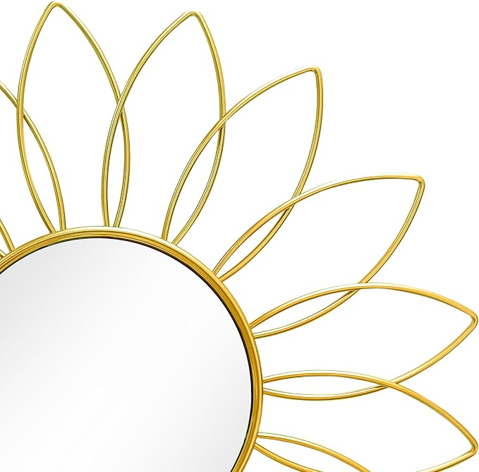 3 Pack Metal Mirrors for Wall Sunburst Wall Mirrors Home Décor Decorative - Image 2