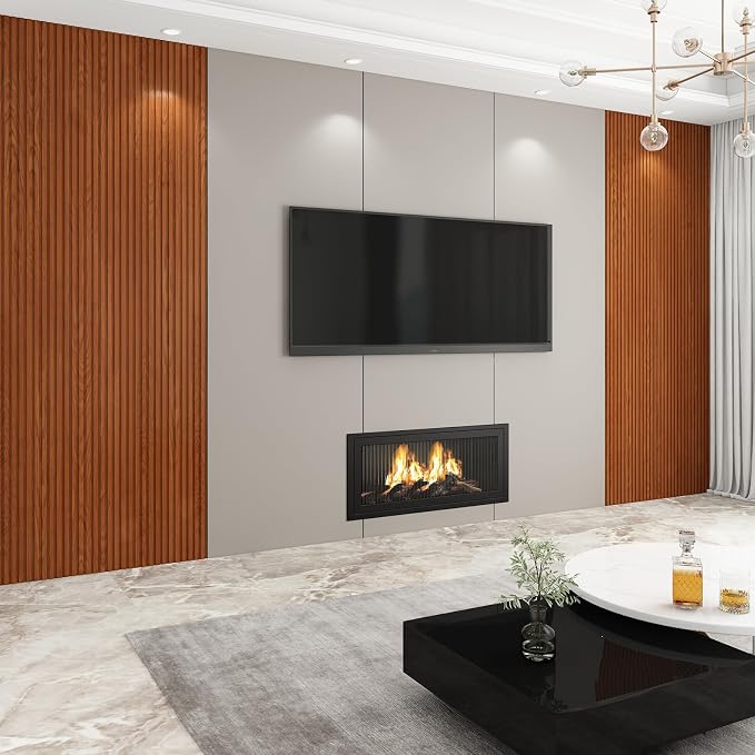8-Pack WPC Wall Panels 118’’ x 6.3’’ 3D Slat Wall Panel Acoustic Wall Paneling - Image 4