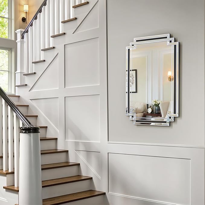 Rectangular Large Decorative Wall Mirror - Image 8