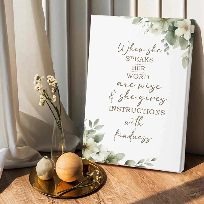 HIWX Christian Wall Decor, Sage Green Botanical Bible Verses Framed Canvas - Image 7