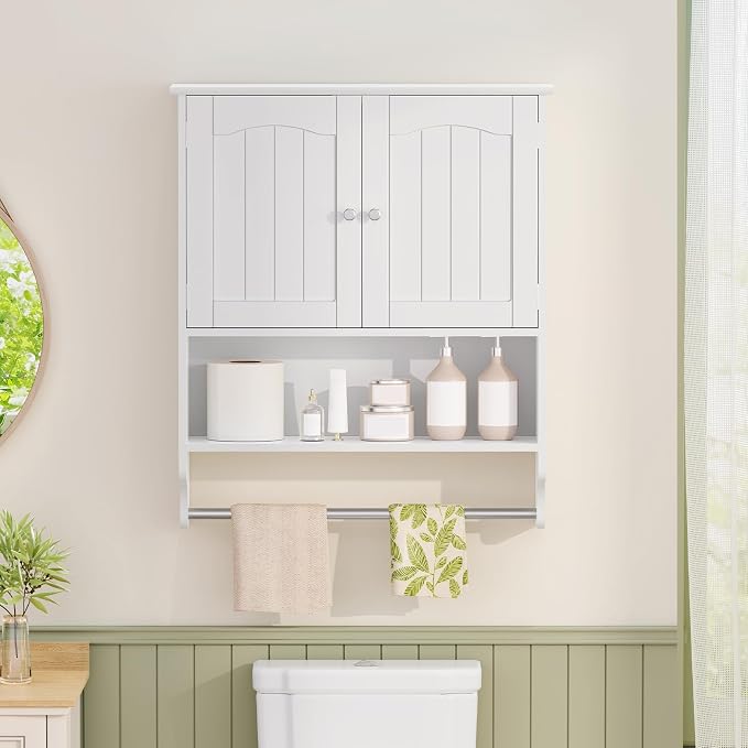 Iwell Bathroom Wall Cabinet, Over The Toilet Storage Cabinet - Image 2
