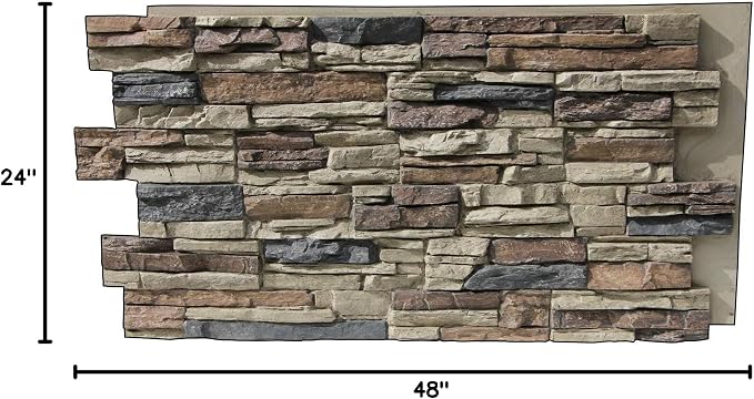 Lightning Ridge 48 in. x 24 in. Class A Fire Rated Faux Stone Siding Panel - Image 4