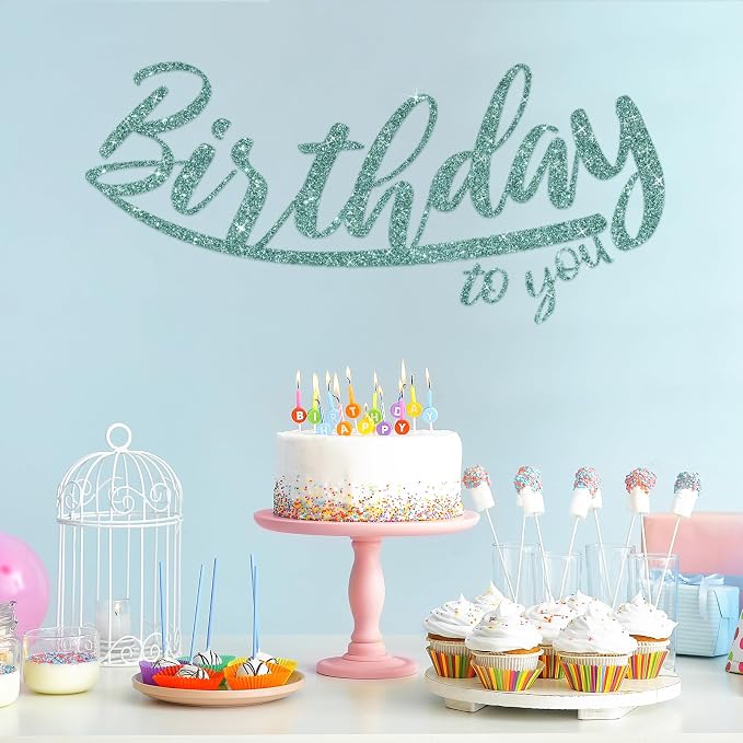 CRE8TIVE Light Teal Glitter Wallpaper Border Sparkle Glitter Wallpaper Stick - Image 5