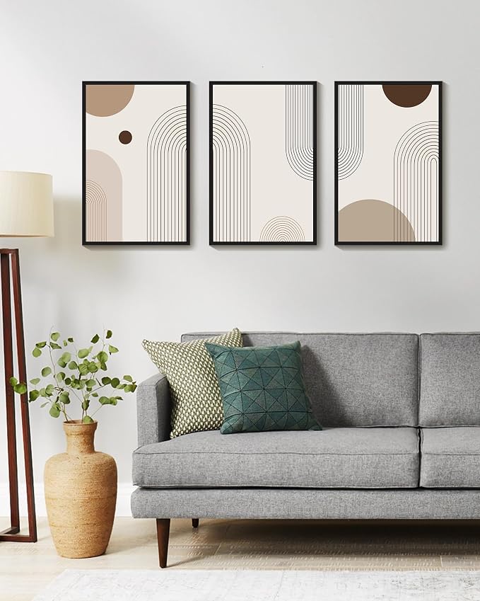 PHOPAGO Boho Wall Art Minimalist Bohemain Framed Wall Printing 16x24in Abstract - Image 2