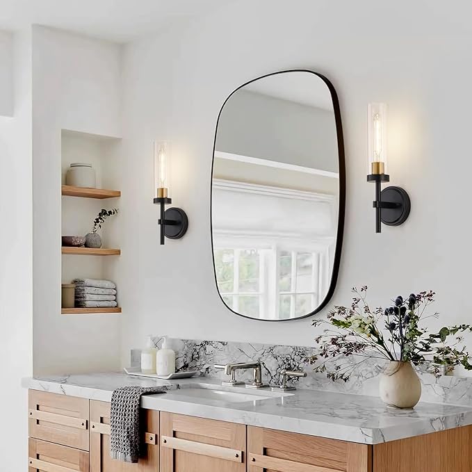 Hardwired Wall Sconces Set of Two, Modern Farmhouse Wall Mount Lights - Image 3