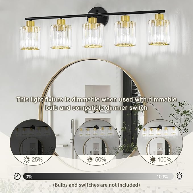 Crystal Bathroom Light Fixtures, Bathroom Lighting Fixtures Over Mirror - Image 8