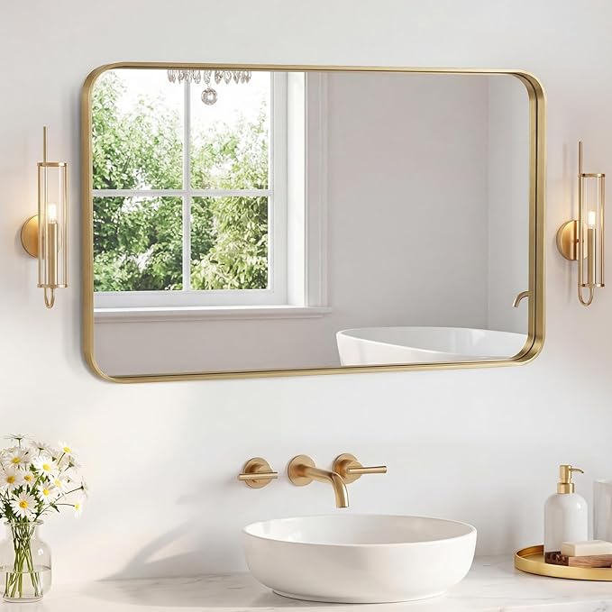 NEWBULIG 32X48 Inch Bathroom Mirror by NEWBULIG