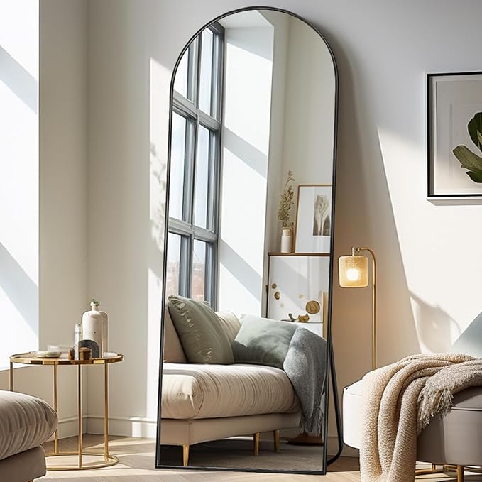 Rowjut 64"x21"Floor Mirror Arched Full Length Mirros, Mirror Floor Length - Image 8