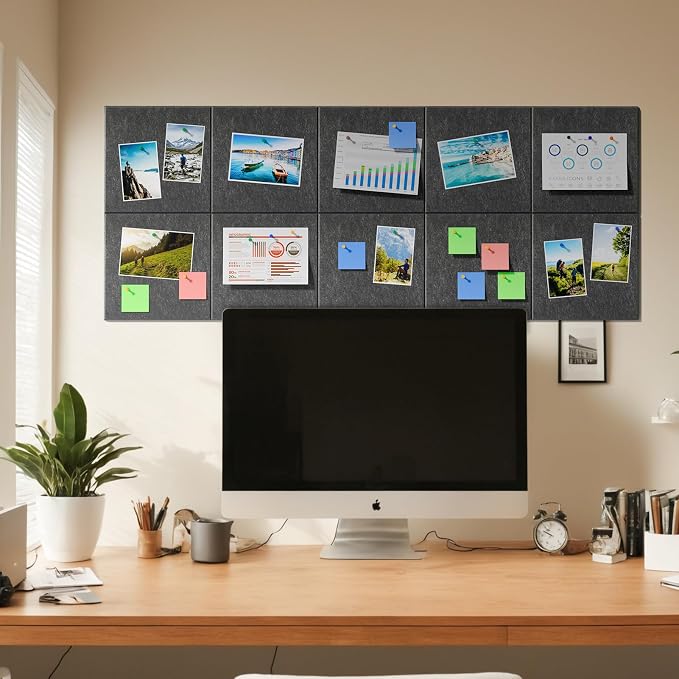 MaxGear Large Cork Board for Wall 48" x 36" Dark Gray Bulletin Board, 12 Pack - Image 9