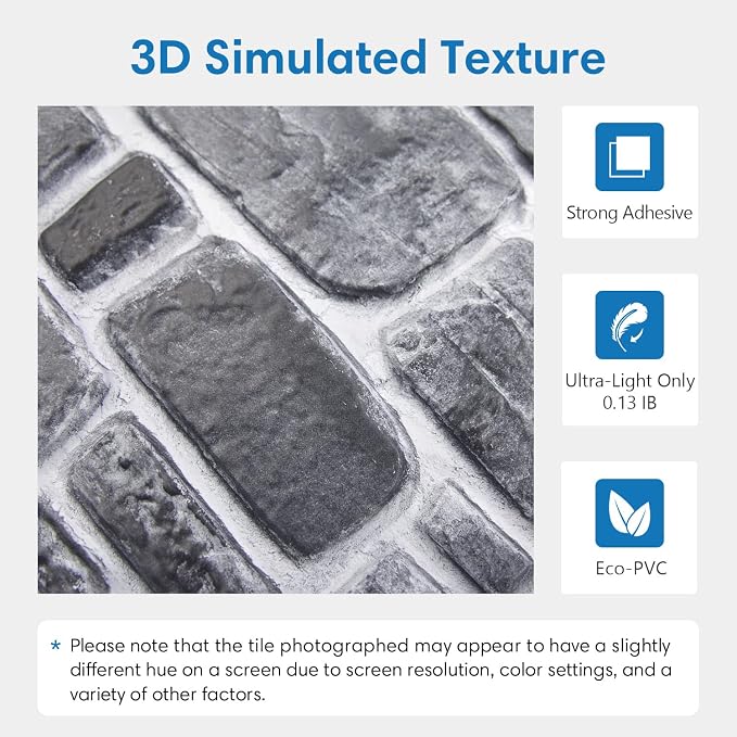 COMSTICKC 3D Faux Stone Wall Panel Peel and Stick Wall Tiles, Ultra-Light Thin - Image 3