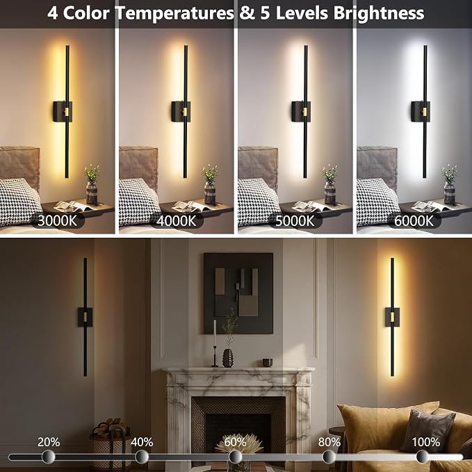 1 Pack Battery Operated Wall Sconce - 10000mAh Wireless Sconce Rechargeable - Image 9