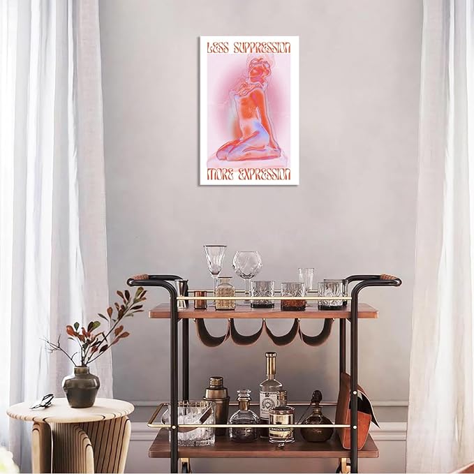 Spiritual Affirmation Art Poster Pink Woman Canvas Wall Art Aesthetic Pictures - Image 7