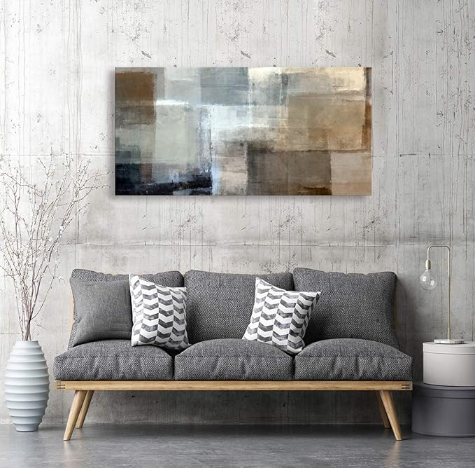 Baisuart Canvas Prints Abstract Wall Art Print Paintings Grey and Brown - Image 6