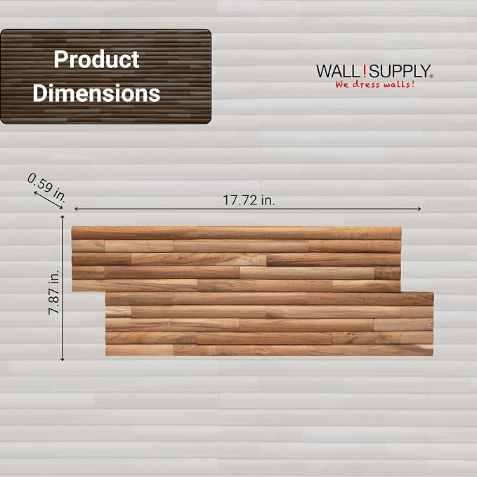 Wall!Supply 3D Wall Panels – Reclaimed Rounded Asian Teak Wood – Home Decor - Image 5