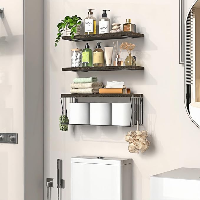 Floating Bathroom Shelves Wall Mounted - Image 2