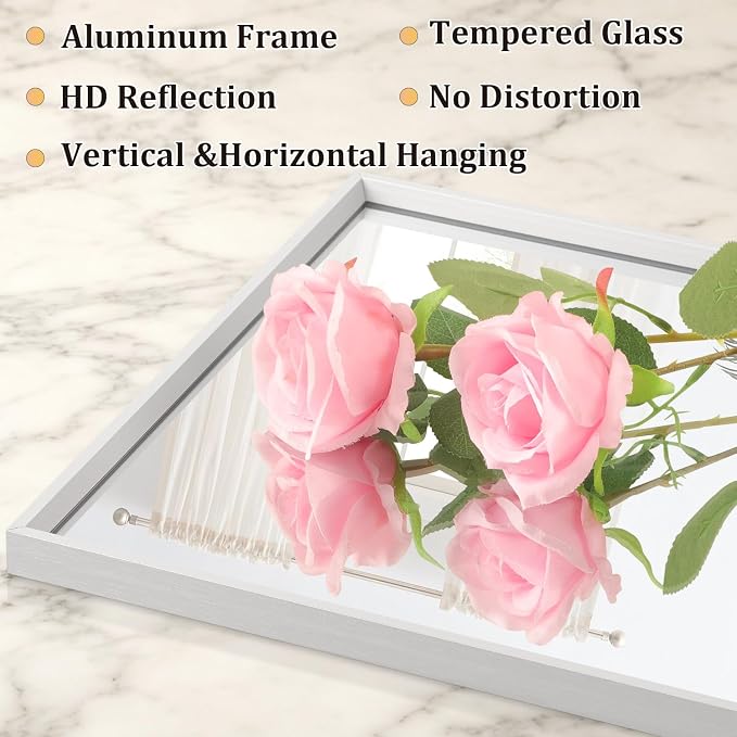 AAZZKANG Metal Framed Mirror Rectangle Wall Mounted Mirrors Decorative Modern - Image 3