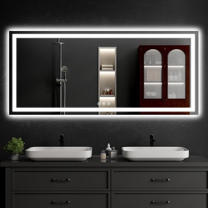 LED Bathroom Mirrors 28"x60" Bathroom Mirror by WISSMILESHOME