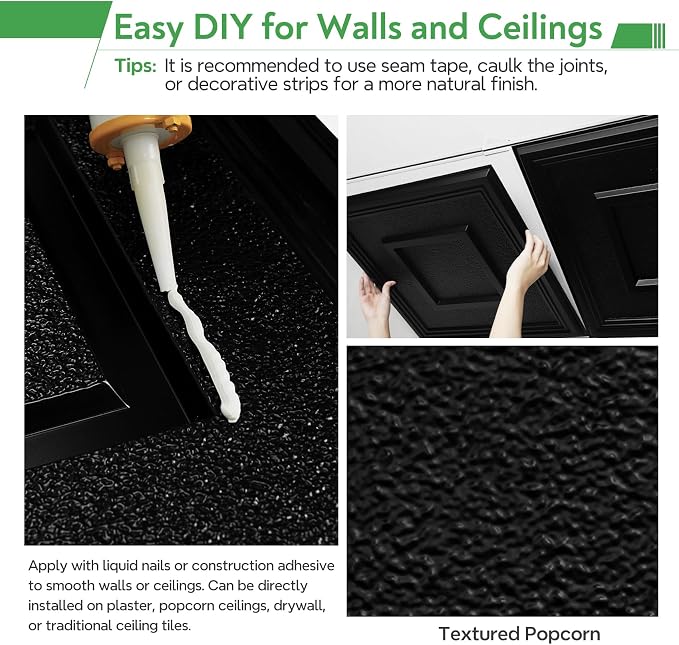 STICKGOO Drop Ceiling Tile 2ft x 2ft, Ceiling Panel High-Grade PVC Coverings 24 - Image 4
