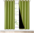 NICETOWN 100% Blackout Window Curtain Panels, Fresh Green, 2 Pieces, 52-inch by NICETOWN
