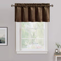 NICETOWN Brown Velvet Valance Curtains by NICETOWN