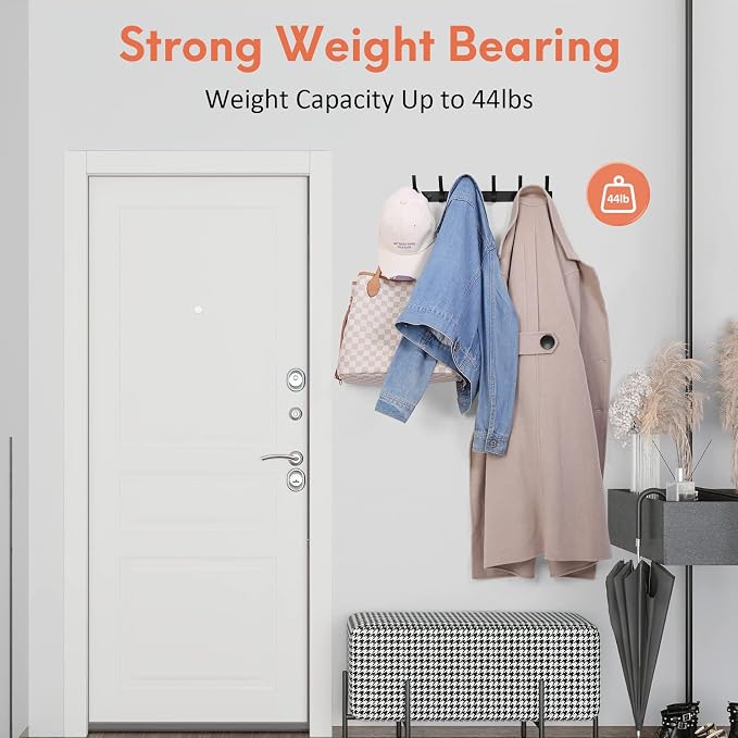 Optish Coat Rack Wall Mount, Coat Hook Wall Mount, Wall Hooks - Image 3