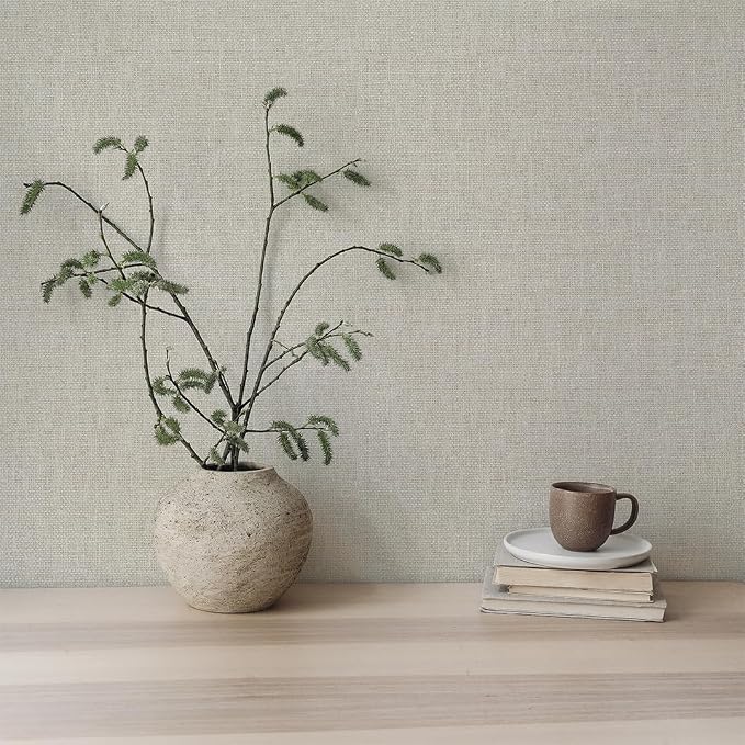 Tempaper x Jeremiah Brent Textured Faux Grasscloth Primitivo Removable Peel and - Image 3