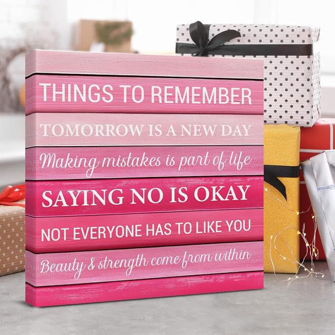Inspirational Pink Wall Art Decor, Preppy Motivational Room Sign - Image 7