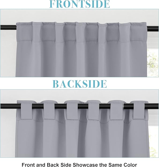 RYB HOME Blackout Curtains for Living Room, Privacy Thermal Insulating Window - Image 6