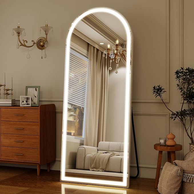 Koonmi Full Length Mirror with LED Lights 56"x20" - Image 3