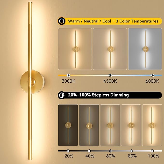 Ouyulong Battery Operated Wall Sconces Set of 2, 8000mAh Wireless Rechargeable - Image 2