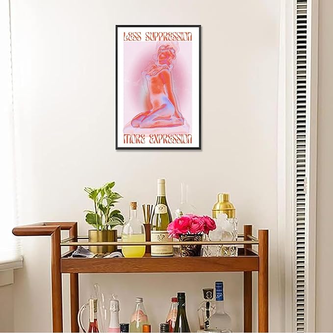 Spiritual Affirmation Art Poster Pink Woman Canvas Wall Art Aesthetic Pictures - Image 6