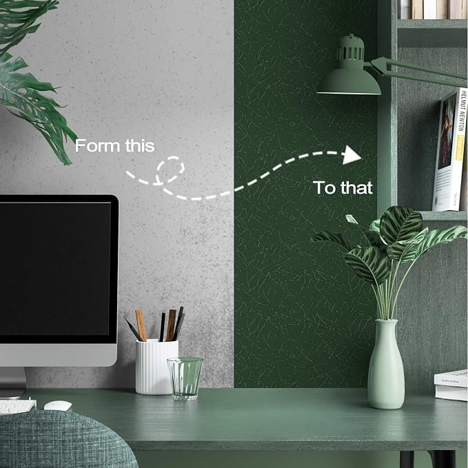 Abyssaly Dark Green Peel and Stick Wallpaper Removable Silk Texture Contact - Image 6