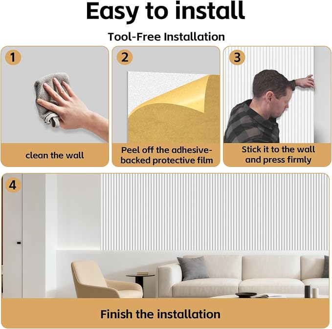 RITOLLO 12 Pack Acoustic Wall Panels, 47.2X23.6X0.4 inch Decorative - Image 7