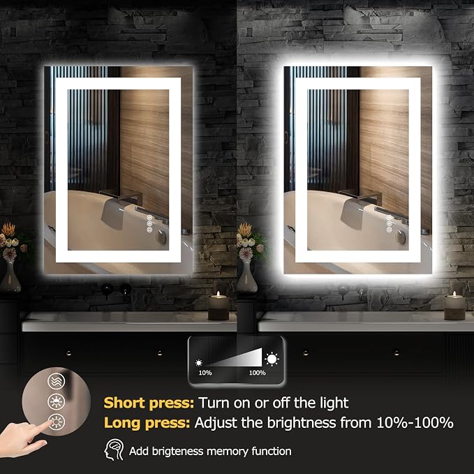 Hivone 28X20 LED Bathroom Mirror - Image 6