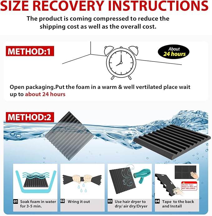 FONESO Acoustic Foam Panels, Sound Proof Foam Panels - Image 6