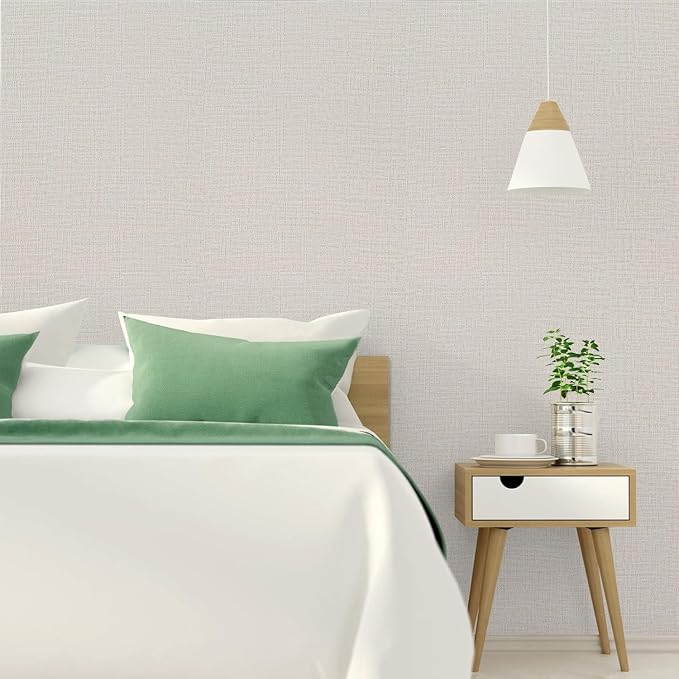 TANONE Contact Paper Peel and Stick, Grasscloth Wallpaper Self Adhesive - Image 3