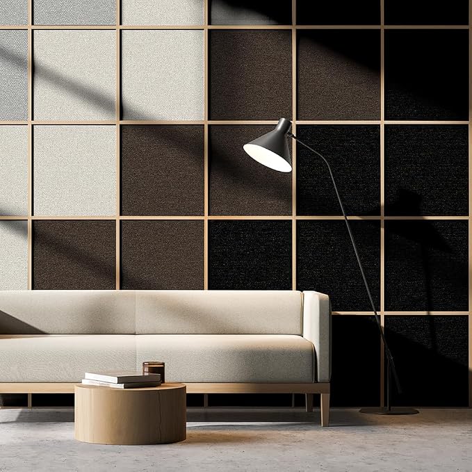 Black and Gold Peel and Stick Wallpaper Slight Velvety Feeling Woven Fabric - Image 6
