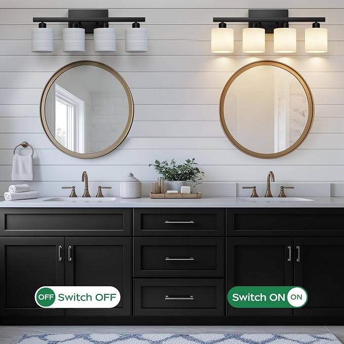 PARTPHONER Bathroom Light Fixtures, Bathroom Lighting Fixtures Over Mirror - Image 5