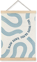 Yomisex Blue Slow Down You're Doing Fine Inspirational Wall Art Poster by VintageHomeDecor