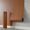 YLL YLL PVC Slat Wall Panel Peel and Stick 236"x 15.7" Faux Walnut Wood Grain by YLLYLL